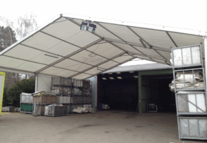 Bâtiment modulaire professionnel type auvent, rapide et économique